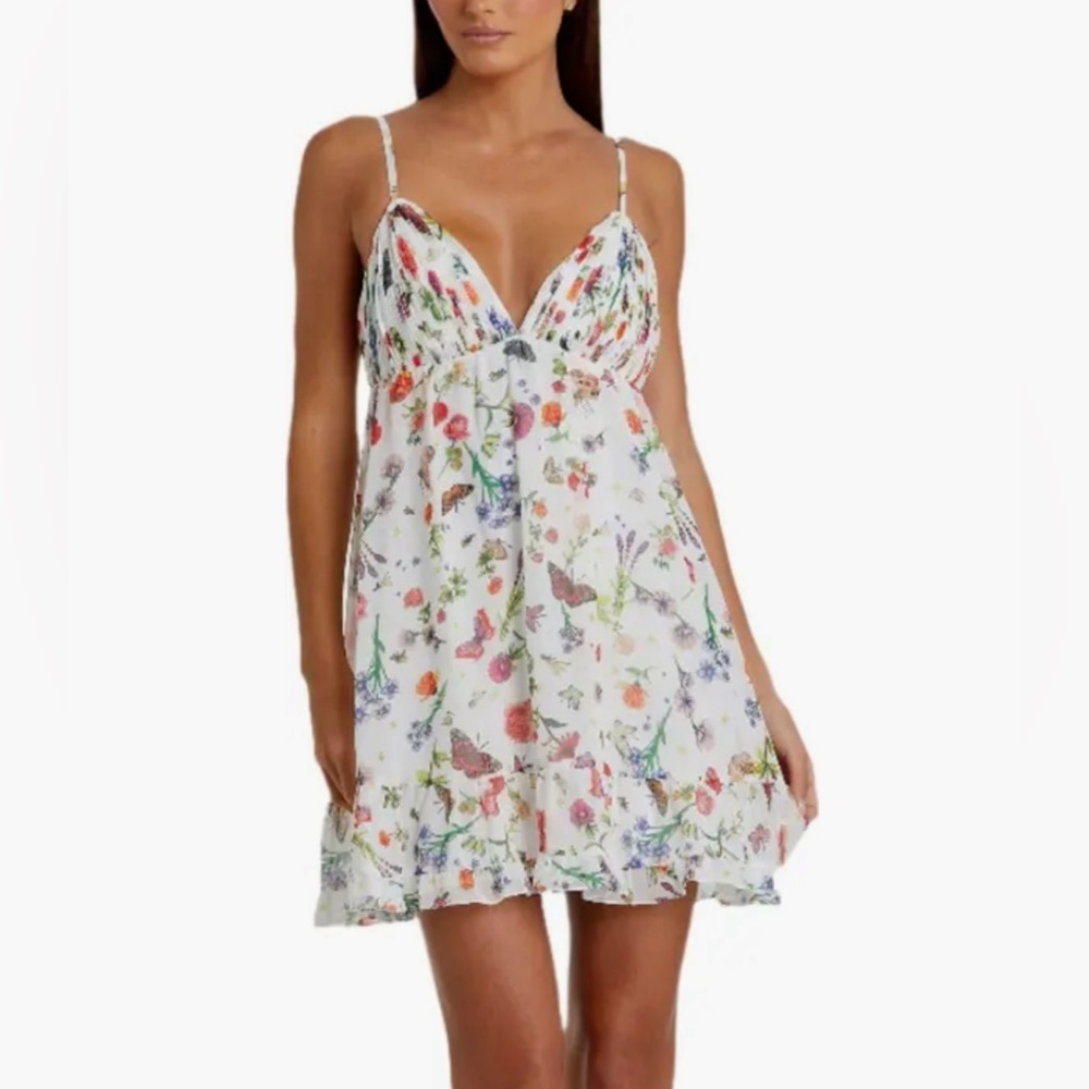 Sz 8 NWT Mac Duggal Floral Butterfly Dress